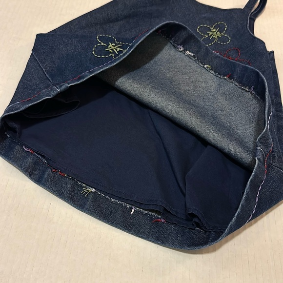 Baby Gap Y2K Floral Embroidered Denim Jumper size 12-18 months - Picture 13 of 15